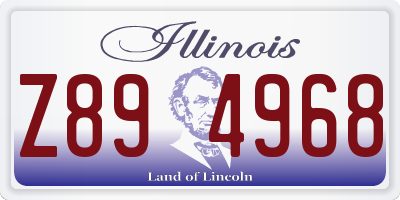 IL license plate Z894968