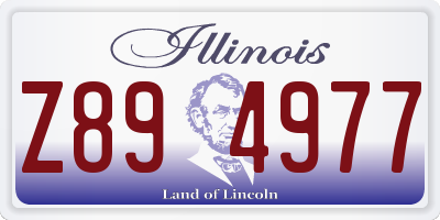 IL license plate Z894977