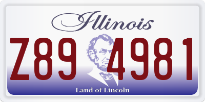 IL license plate Z894981