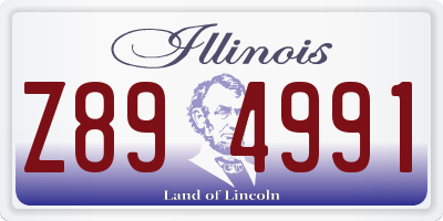 IL license plate Z894991