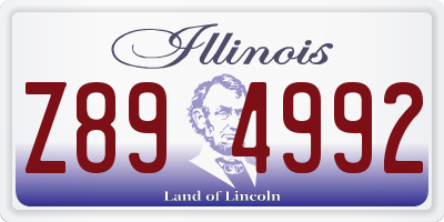IL license plate Z894992