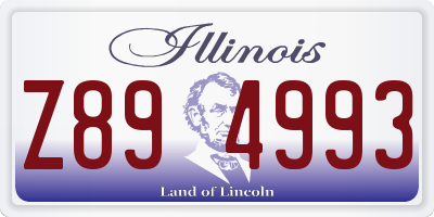 IL license plate Z894993