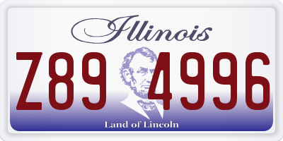 IL license plate Z894996