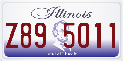 IL license plate Z895011