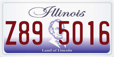IL license plate Z895016