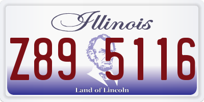 IL license plate Z895116
