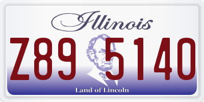 IL license plate Z895140