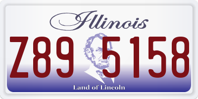 IL license plate Z895158