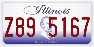 IL license plate Z895167