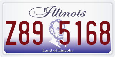 IL license plate Z895168