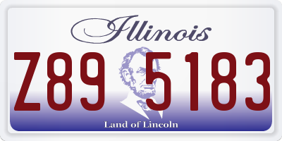 IL license plate Z895183