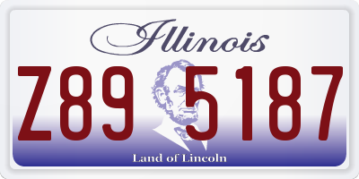 IL license plate Z895187