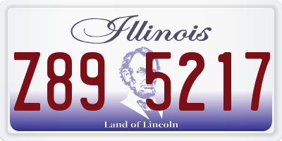 IL license plate Z895217