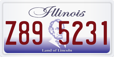 IL license plate Z895231