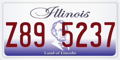 IL license plate Z895237