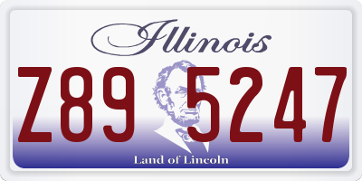 IL license plate Z895247