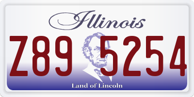 IL license plate Z895254