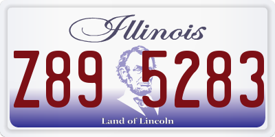 IL license plate Z895283