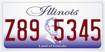 IL license plate Z895345