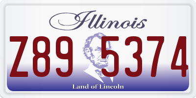 IL license plate Z895374