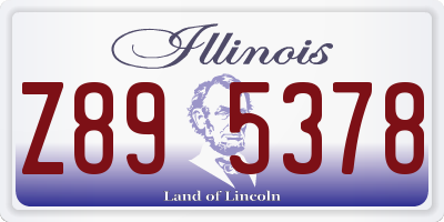 IL license plate Z895378