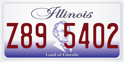 IL license plate Z895402