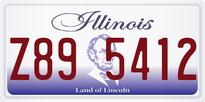 IL license plate Z895412
