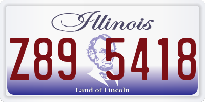 IL license plate Z895418