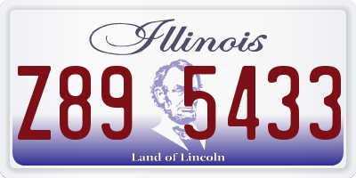IL license plate Z895433