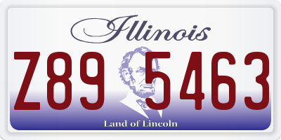 IL license plate Z895463