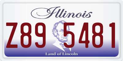 IL license plate Z895481