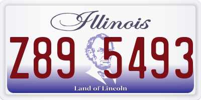 IL license plate Z895493