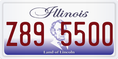 IL license plate Z895500