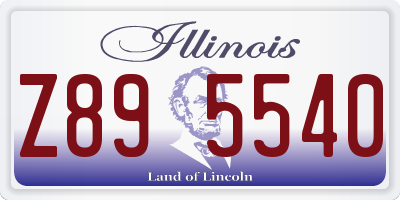 IL license plate Z895540