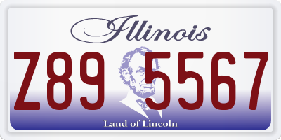 IL license plate Z895567