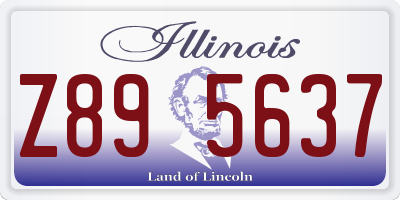 IL license plate Z895637