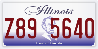 IL license plate Z895640