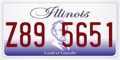 IL license plate Z895651