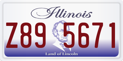 IL license plate Z895671