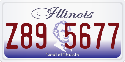 IL license plate Z895677