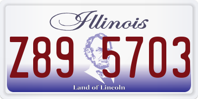 IL license plate Z895703