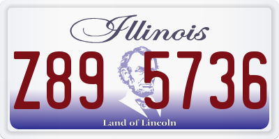 IL license plate Z895736