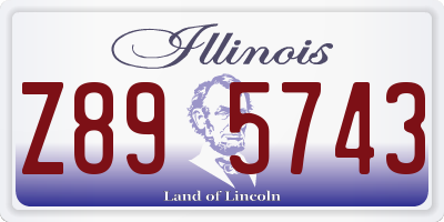 IL license plate Z895743
