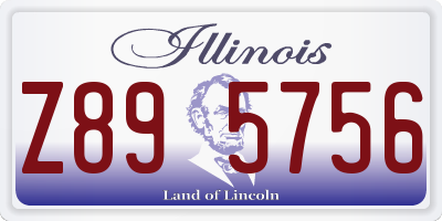 IL license plate Z895756