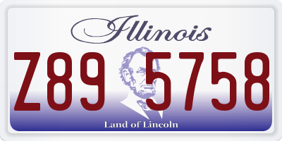 IL license plate Z895758