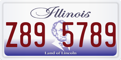 IL license plate Z895789