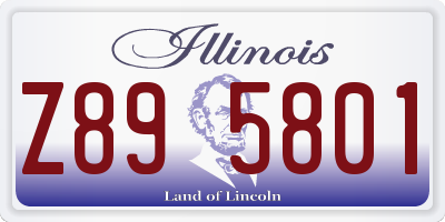 IL license plate Z895801