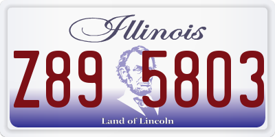 IL license plate Z895803