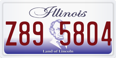 IL license plate Z895804
