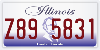 IL license plate Z895831